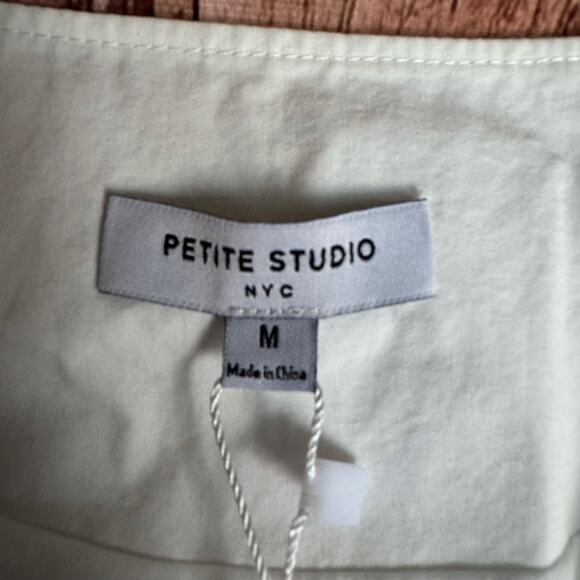 Petite Studio NYC Bridgett Vest Ivory Cotton Sleeveless Tailored Versatile M NWT - Picture 8 of 10